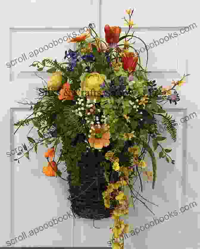 A Charming And Delicate Plastic Canvas Wall Hanging Featuring A Floral Arrangement. Dazzling Wall Hangings 7: In Plastic Canvas (Dazzling Wall Hangings In Plastic Canvas)