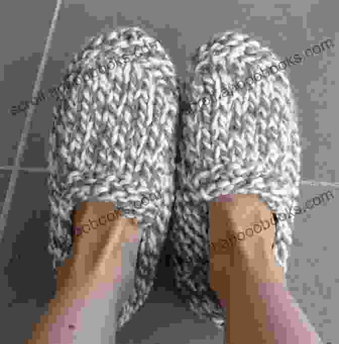 A Cozy Pair Of Chunky Knitted Family Slippers Chunky Family Slippers Knitting Pattern Sierra