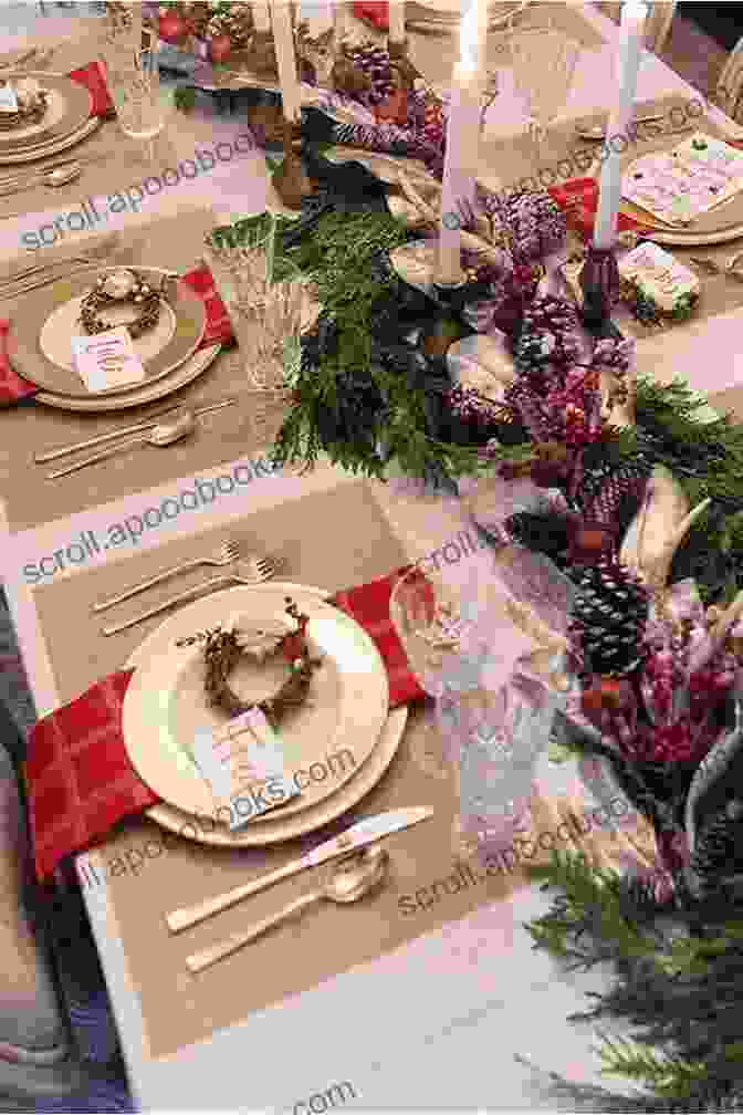 A Cozy Table Setting Featuring Miniature Christmas Wreaths LIVING WITH CHRISTMAS WREATHS: Guide To Making Perfect Season Greeting Wreath