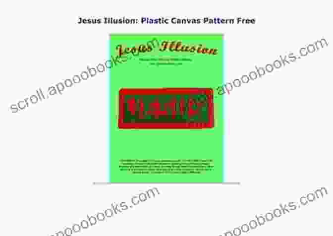 A Finished Jesus Illusion Plastic Canvas Pattern, Framed And Displayed In A Living Room, Creating A Sacred And Serene Space. Jesus Illusion: Plastic Canvas Pattern