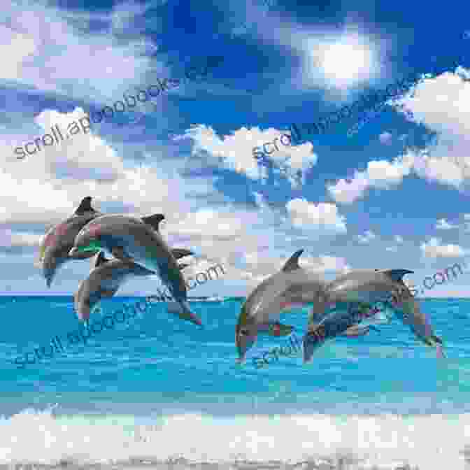 A Group Of Dolphins Leaping And Playing In The Ocean, Depicted In A Plastic Canvas Artwork. Dancing Dolphin Plastic Canvas Patterns 1