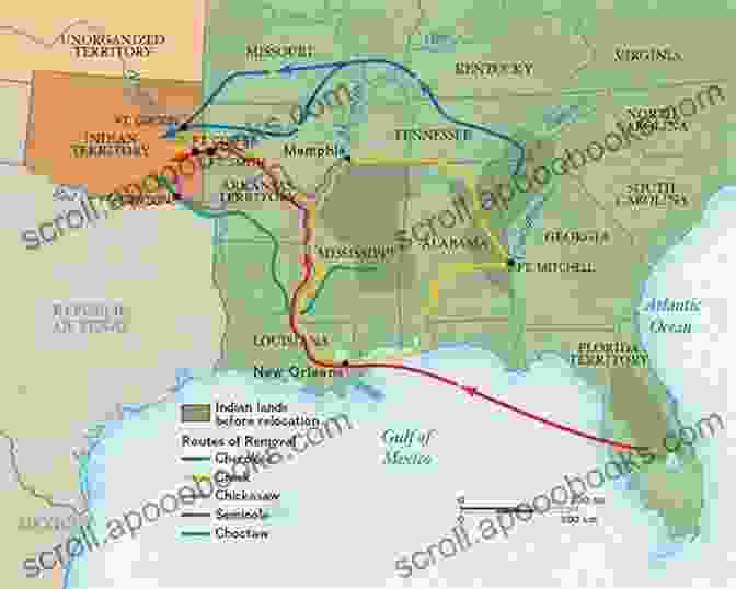 A Map Showing The Areas Affected By The Indian Removal Act The Deportation Express: A History Of America Through Forced Removal (American Crossroads 61)