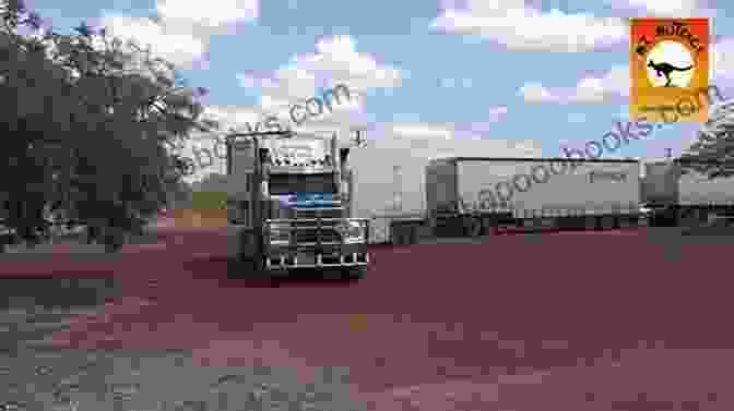 A Massive Road Train Traversing The Vast Expanse Of The Australian Outback, Kicking Up A Cloud Of Dust In Its Wake. Great Australian Road Trains : Collector S Edition #1