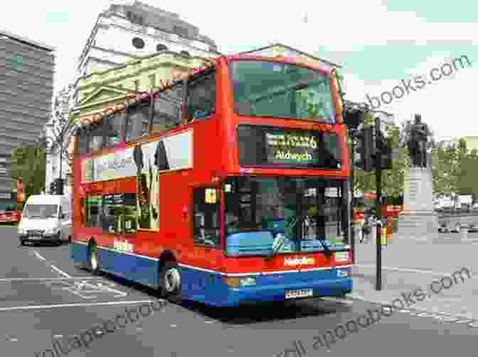 A Panoramic View Of A London Plaxton President Bus, Showcasing Its Distinctive Dancing Dolphin Pattern And Vintage Charm London S Plaxton President Buses Dancing Dolphin Patterns