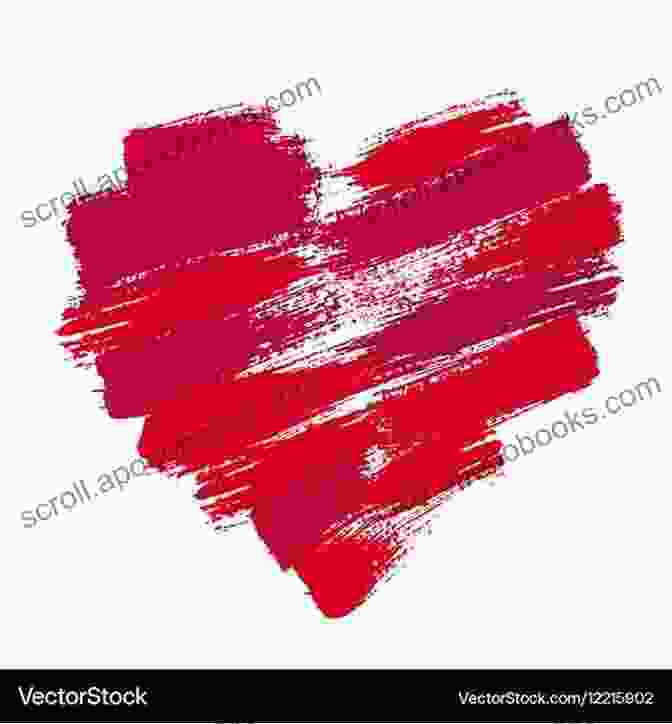 A Passionate Red Heart With Subtle Brushstrokes Palette: Love Poems And Painted Words