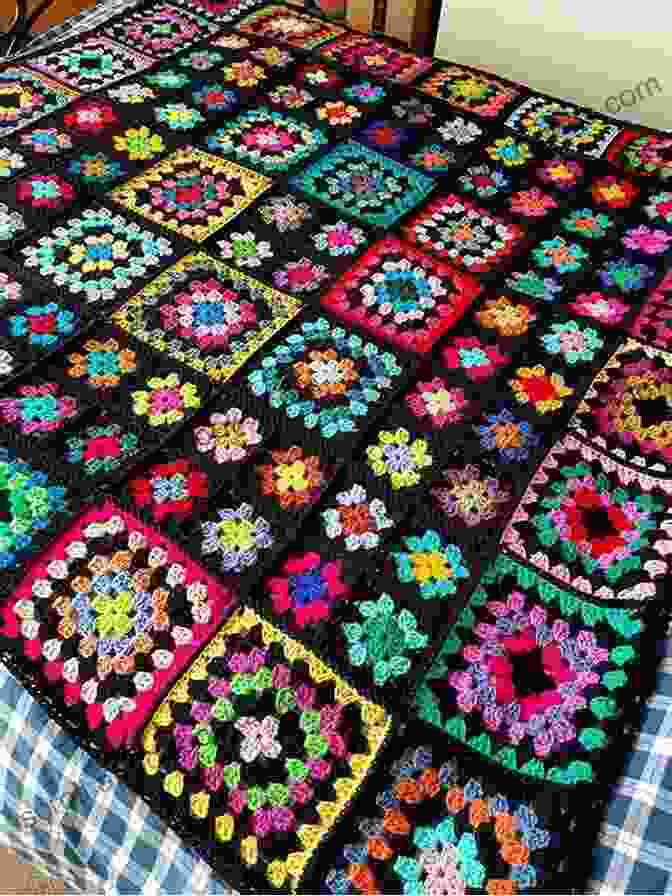 A Photo Of A Cozy Crocheted Blanket Made Up Of Granny Squares In Different Colors Learn To Needle Felting: Detail Tutorials For Beginners With Simple Patterns: Needle Felting Projects