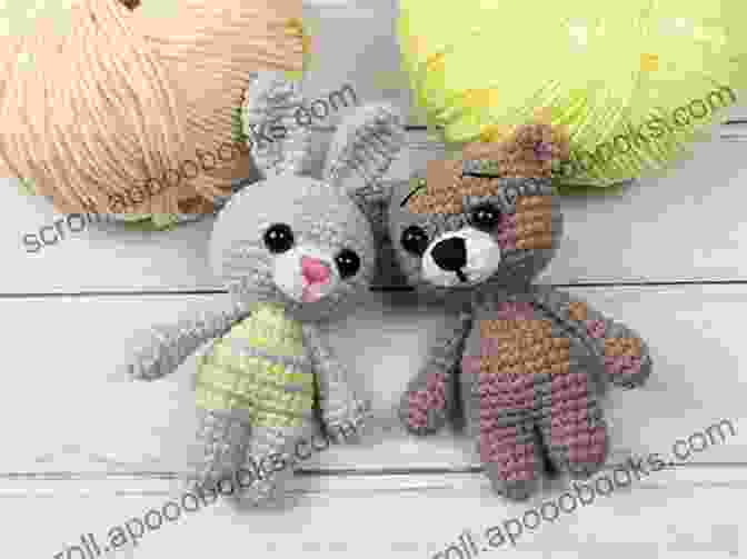 A Photo Of Adorable Crocheted Amigurumi Animals, Including A Cat, Dog, And Bunny Learn To Needle Felting: Detail Tutorials For Beginners With Simple Patterns: Needle Felting Projects