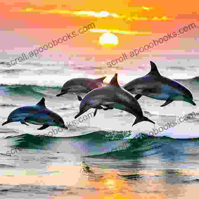 A Photograph Of A Vibrant Plastic Canvas Pattern Depicting A Pod Of Dolphins Leaping From The Ocean. Dancing Dolphin Plastic Canvas Patterns 7