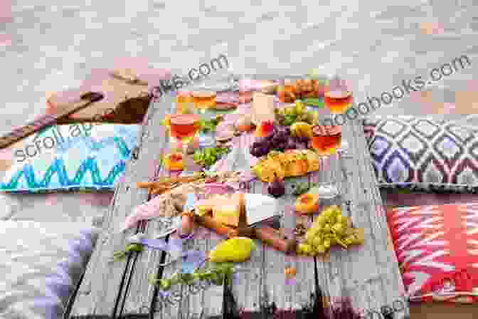 A Picnic Table With Food And Drinks On It Let S Have A Picnic Set: Plastic Canvas Pattern