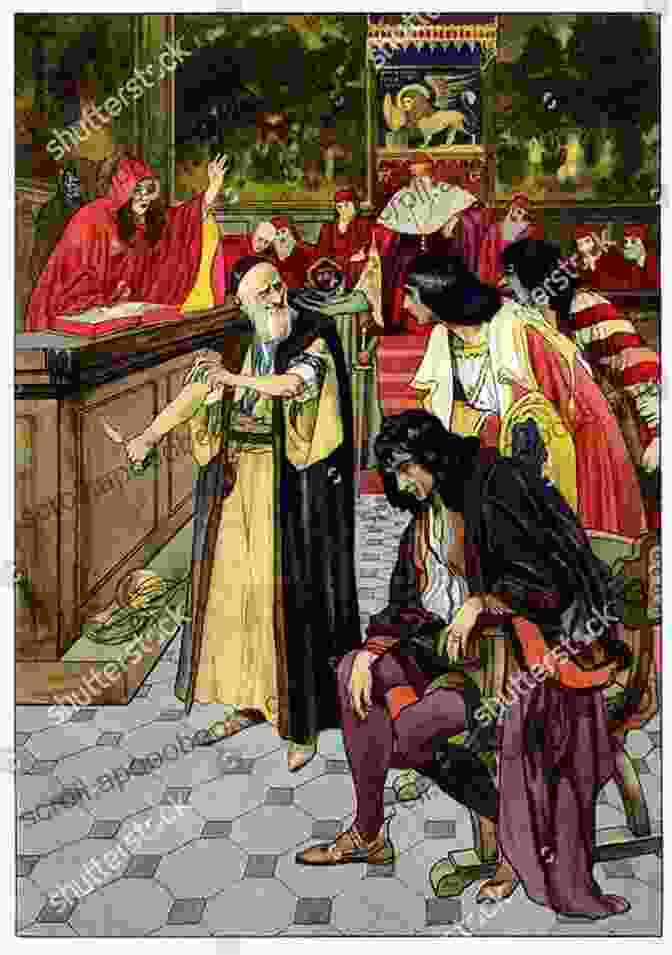 A Scene From The Play Depicting Antonio And Shylock, Engaged In A Heated Confrontation. The Merchant Of Venice: The Hidden Astrologial Keys (Shakespeare And The Stars)