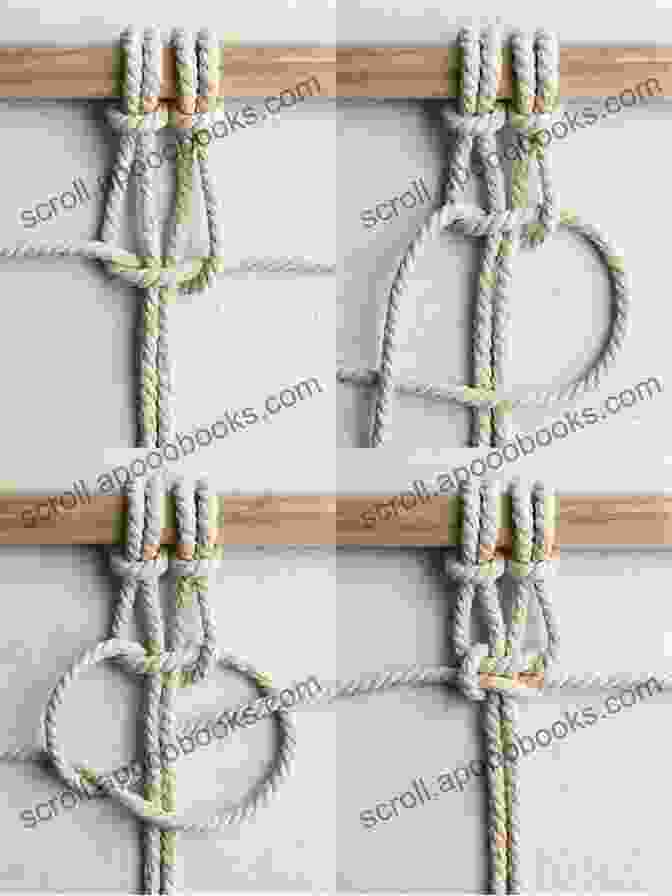 A Variety Of Macrame Knots, Including Square Knots, Half Hitch Knots, And Lark's Head Knots MACRAME FOR BEGINNERS: Ultimate Step By Step Guide To Master Macrame With 20 Project