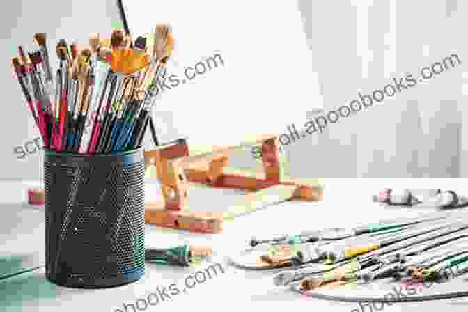 A Variety Of Painting Supplies, Including Brushes, Paints, And A Canvas, Arranged On A Table Transfer Your Photo To Canvas: An Easy To Follow Step By Step Guide For Novice Artists