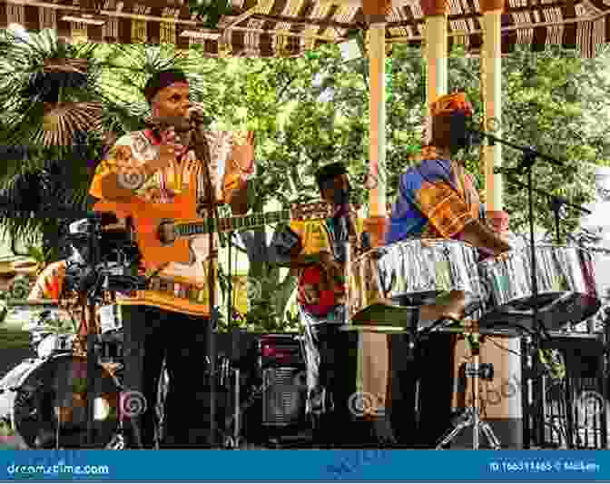 A Vibrant Image Of A Calypso Band And A Rhythm And Blues Band Performing Together, Representing The Harmonious Fusion Of These Musical Genres Rhythm And Blues Goes Calypso