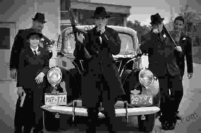 A Vintage Photograph Of A Group Of Mobsters And Race Car Drivers Posing In Front Of A Casino In Las Vegas. Stardust International Raceway: Motorsports Meets The Mob In Vegas 1965 1971