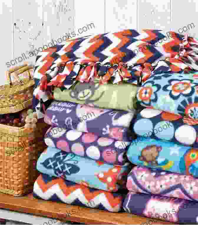 A Woman Using Vibrant Fleece Fabrics To Create A Blanket Simply Fleece Bonnie Scott