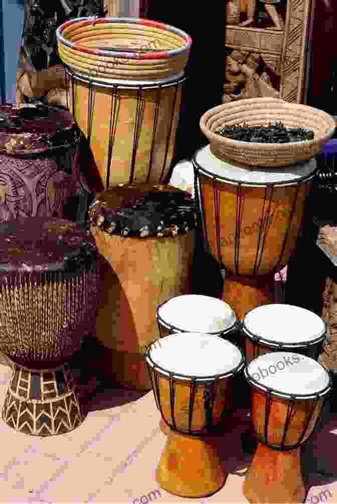 Book Cover Featuring A Vibrant Image Of Traditional West African And Afro Latin Drums. Roots Jam 2: West African And Afro Latin Drum Rhythms