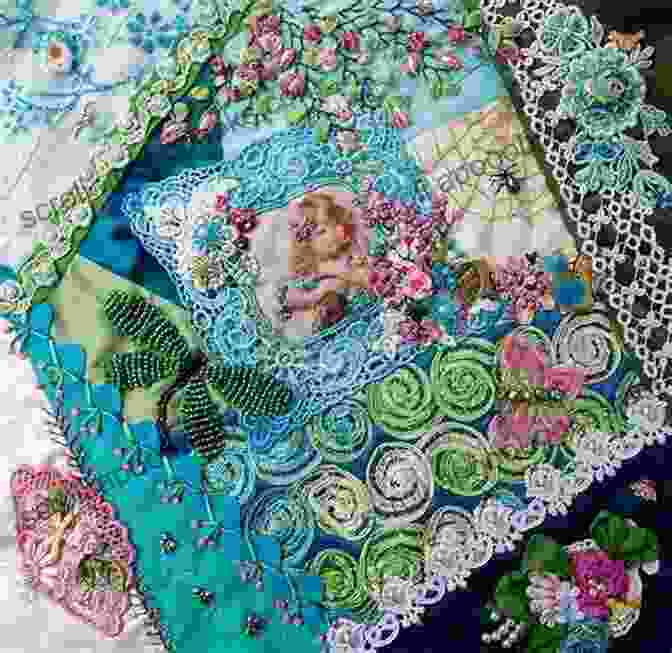 Close Up Of A Crazy Quilt With Intricate Stitching And Embellishments Crazy Quilts: A Beginner S Guide