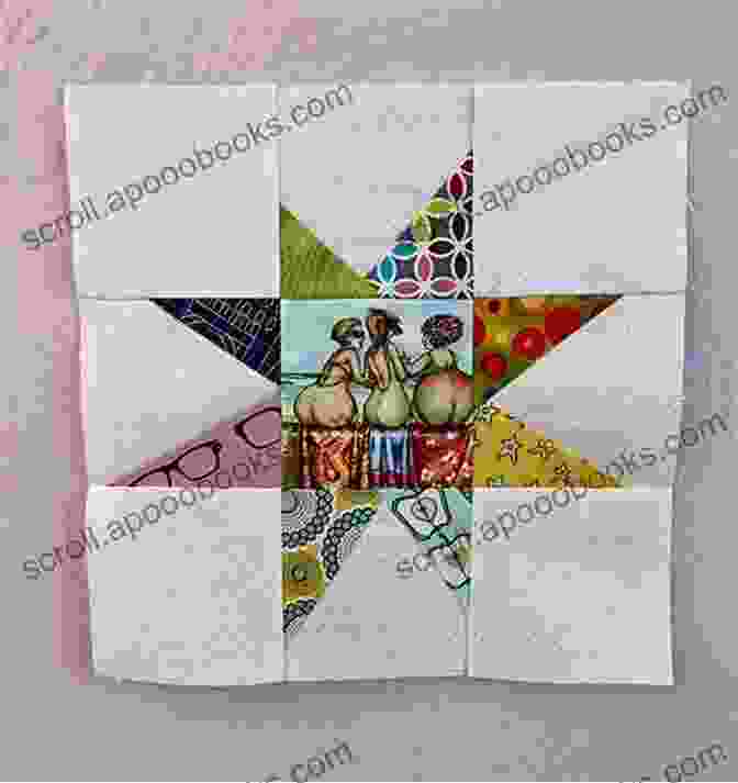 Close Up Of The Four Star Quilt Blocks In The Wonky Wishes Star Quilt Pattern Wonky Wishes Star Quilt Pattern Bonnie K Hunter