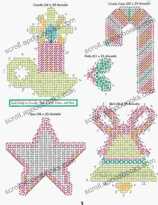 Delightful Christmas Ornament Crafted Using Christmas Squares Plastic Canvas Pattern Christmas Squares: Plastic Canvas Pattern