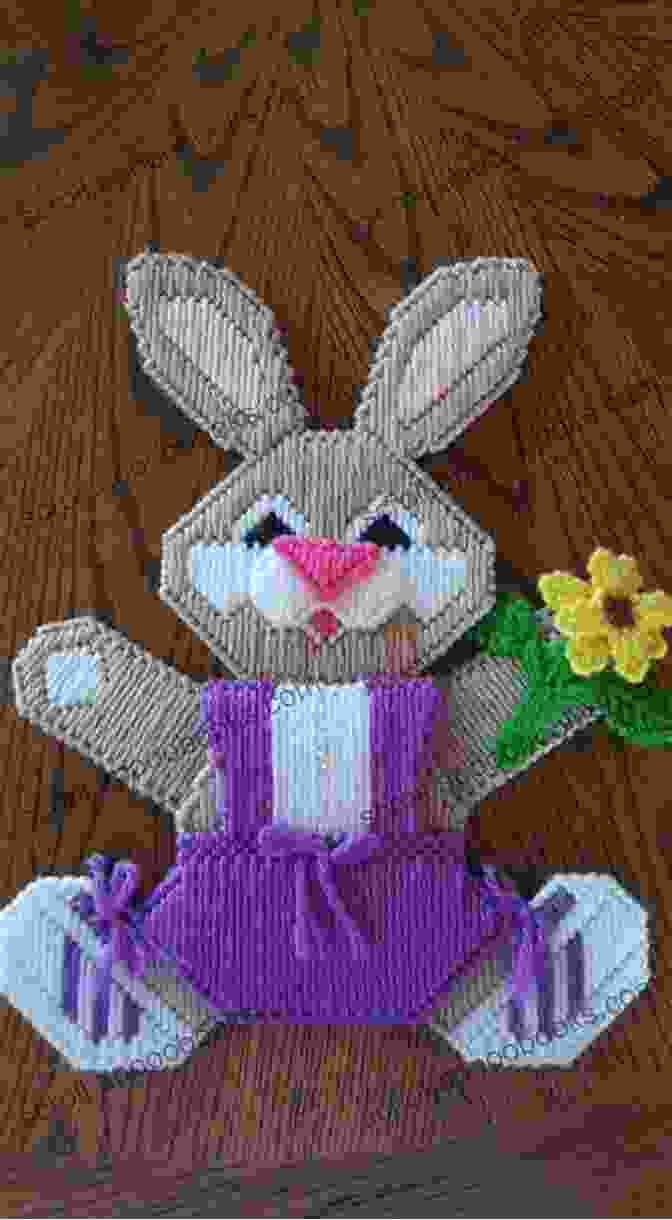 Embroidered Bunny Plastic Canvas Decoration Easter Collection: 18 Easter Patterns In Plastic Canvas