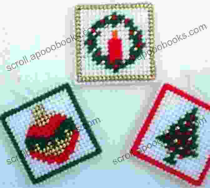 Intricate Christmas Squares Plastic Canvas Pattern With Festive Motifs Christmas Squares: Plastic Canvas Pattern