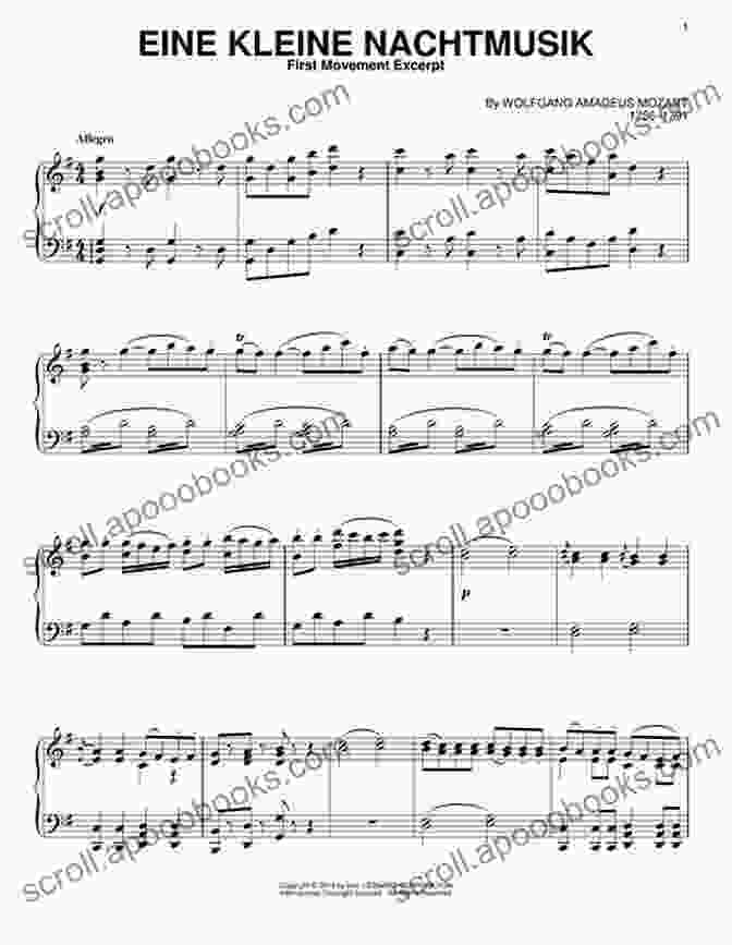 Mozart's Eine Kleine Nachtmusik Sheet Music For Bass Clarinet First 50 Songs You Should Play On Bass Clarinet Songbook: A Must Have Collection Of Well Known Songs Including Some Bass Clarinet Features