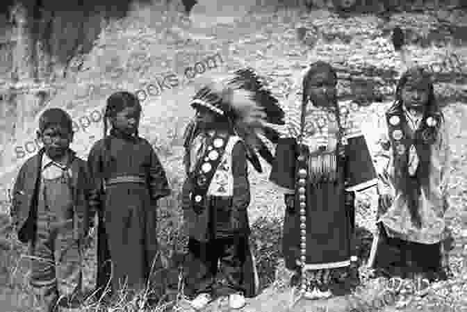 Native American Children, Their Faces Etched With A Silent Struggle, As They Endure The Suppression Of Their Language And Culture Burning The Books: A History Of The Deliberate Destruction Of Knowledge