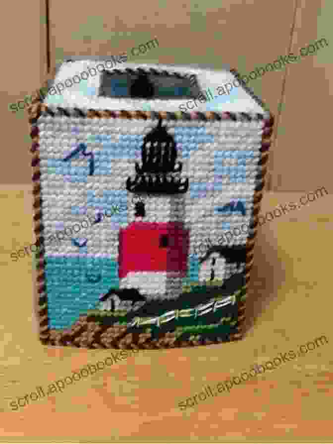 Preview Of The Lighthouse Boutique Tissue Box Plastic Canvas Pattern Lighthouse Boutique Tissue Box: Plastic Canvas Pattern