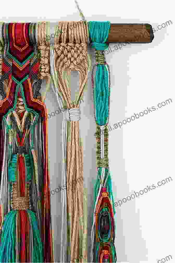 Primitive Wall Hangings Adorned With Beads, Feathers, And Tassels Primitive Wall Hangings: In Plastic Canvas