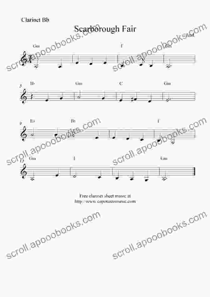 Scarborough Fair Sheet Music For Bass Clarinet First 50 Songs You Should Play On Bass Clarinet Songbook: A Must Have Collection Of Well Known Songs Including Some Bass Clarinet Features