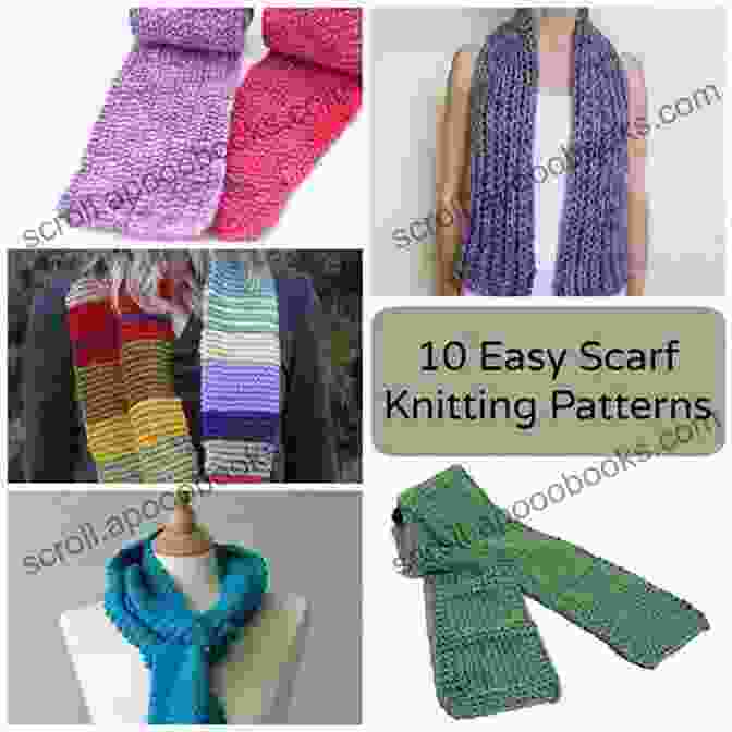 Scarf Knitting Patterns And Projects Made Simple Book Cover EASY SCARF KNITTING FOR BEGINNERS: Scarf Knitting Projects And Patterns Made Simple