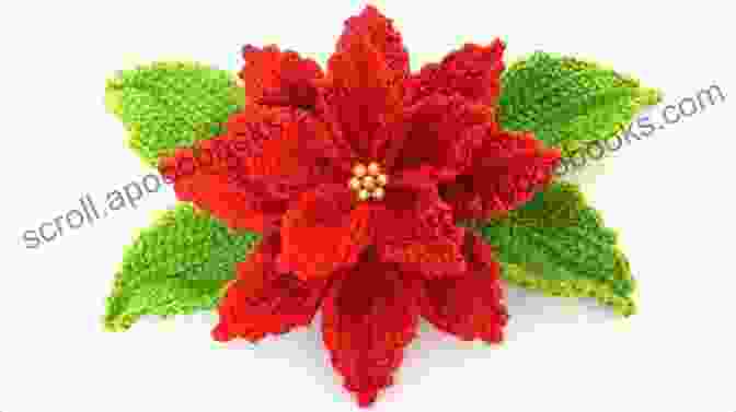 Vibrant Crochet Poinsettia Plant In A Festive Red Pot Poinsettia Plant Crochet Christmas Pattern Vintage Christmas Pattern