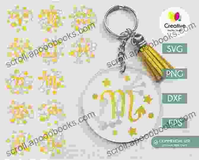 Zodiac Keychain Set Plastic Canvas Pattern Cosmic Charm Zodiac Keychain Set: Plastic Canvas Pattern