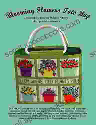 Blooming Flowers Tote Bag: Plastic Canvas Pattern