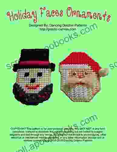 Holiday Faces Ornaments: Plastic Canvas Pattern