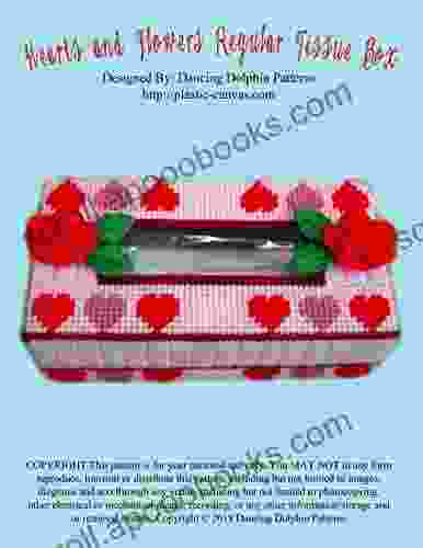 Hearts And Flowers Regular Tissue Box: Plastic Canvas Pattern