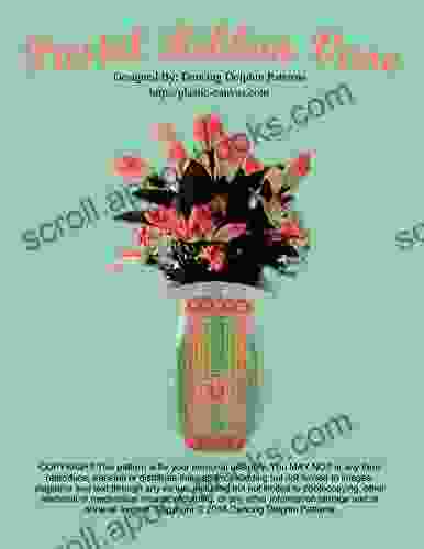 Pastel Ribbon Vase: Plastic Canvas Pattern