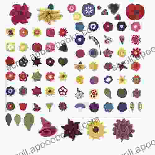 66 Flowers Crochet Pattern Applique Patterns Flowers Motif Crochet Pattern Irish Crochet Pattern Crochet Leaves Diy