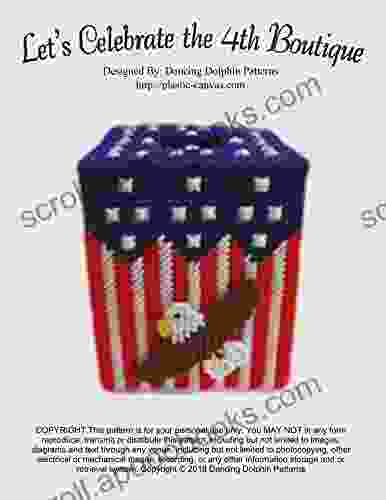 Let S Celebrate The 4th Boutique Tissue Cover: Plastic Canvas Pattern